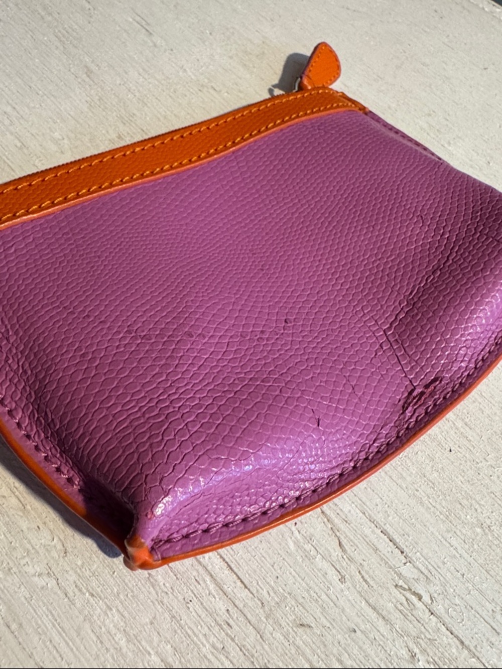 Baekgaard Pink & Orange Zip Coin Zipper Pouch - Picture 6 of 9